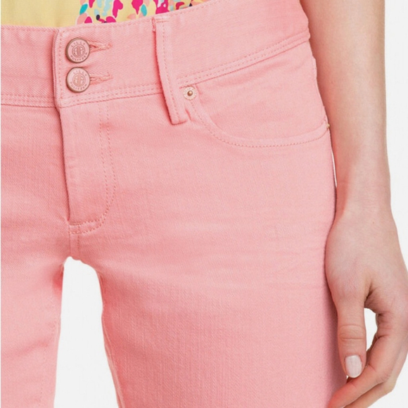 Lilly Pulitzer Worth Straight Leg Pants - Peachy Pink Color-Size Women’s 8 - Picture 6 of 16